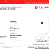 2.91 Ct. Ruby from Thailand Scan Report