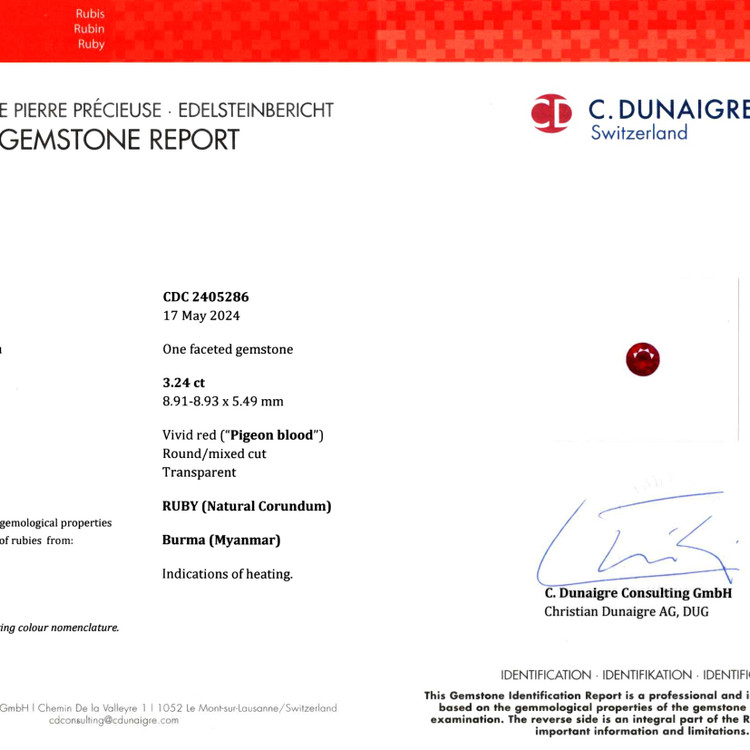 3.24 Ct. Ruby from Burma (Myanmar)