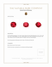 1.36 Ct. Ruby from Mozambique Appraisal
