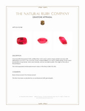 4.04 Ct. Pinkish Red Ruby from Mozambique Appraisal
