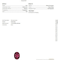 5.32 Ct. Ruby from Ceylon (Sri Lanka) Scan Report