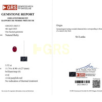 5.32 Ct. Ruby from Ceylon (Sri Lanka) Scan Report