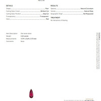 2.22 Ct. Ruby from Mozambique Scan Report