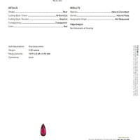 2.22 Ct. Ruby from Mozambique Scan Report