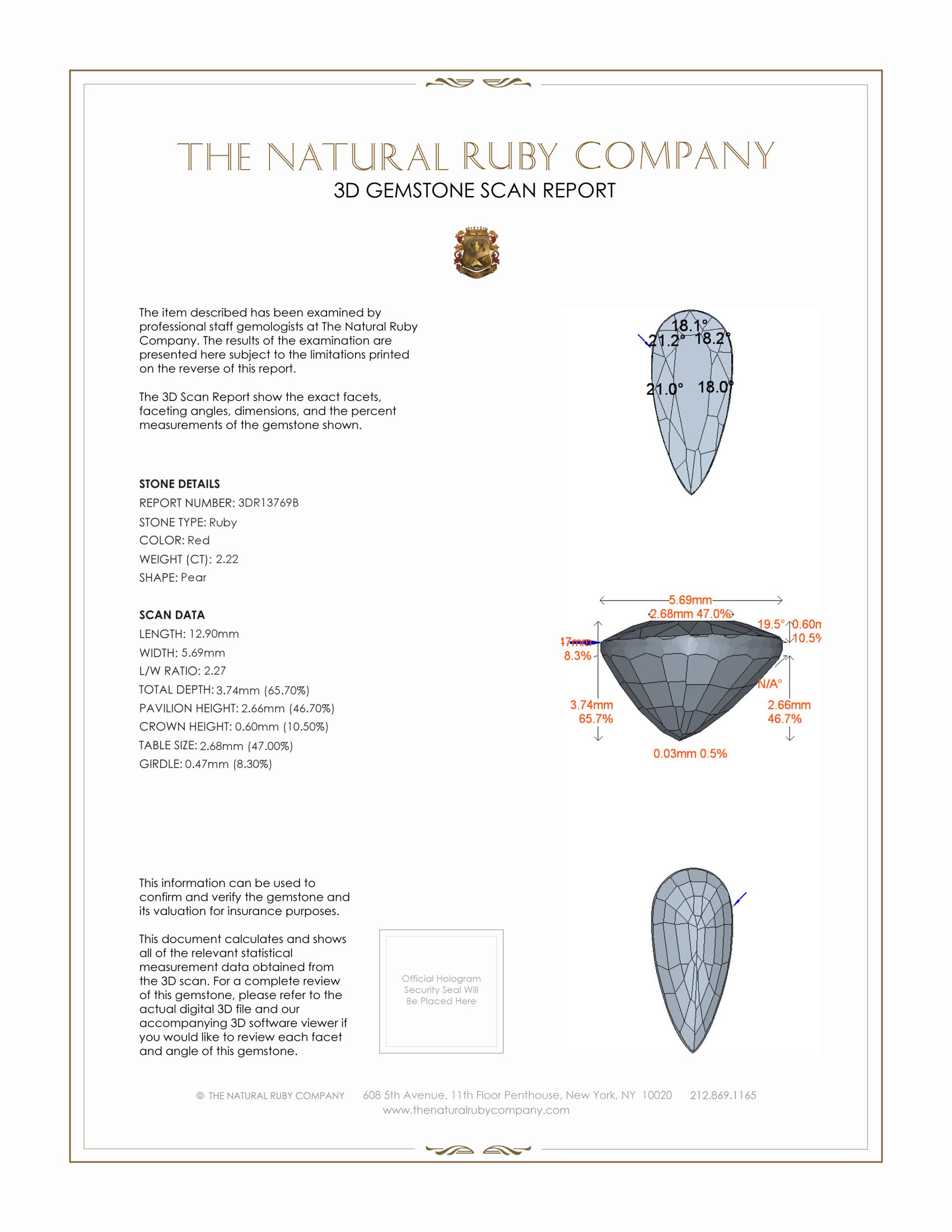 2.22 Ct. Ruby from Mozambique