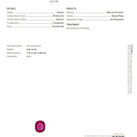 2.06 Ct. Ruby from Mozambique Scan Report