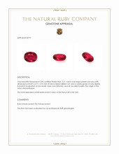 2.21 Ct. Pinkish Red Ruby from Mozambique Appraisal