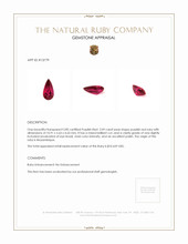 2.09 Ct. Ruby from Mozambique Appraisal
