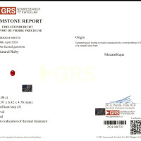 2.06 Ct. Ruby from Mozambique Scan Report