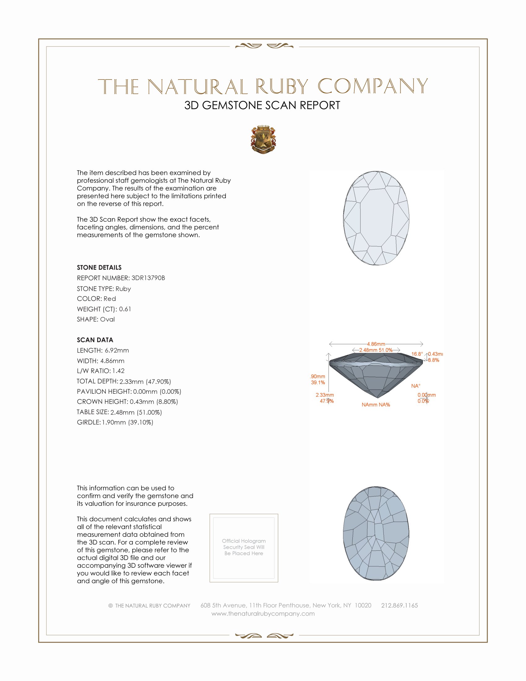0.61 Ct. Ruby from Mozambique