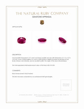 1.07 Ct. Purplish Red Ruby from Mozambique Appraisal