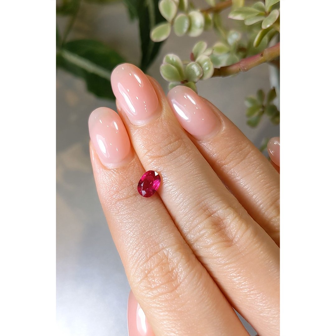 1.07 online cts Natural Burma Ruby Loose Gemstone Oval Cut