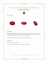 2.56 Ct. Ruby from Thailand Appraisal