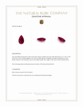 2.58 Ct. Purplish Red Ruby from Burma (Myanmar) Appraisal