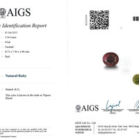 2.54 Ct. Ruby from Burma (Myanmar) Scan Report
