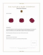 5.68 Ct. Cabochon Ruby from Burma (Myanmar) Appraisal