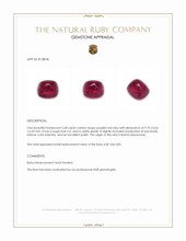 5.68 Ct. Purplish Red Cabochon Ruby from Burma (Myanmar) Appraisal