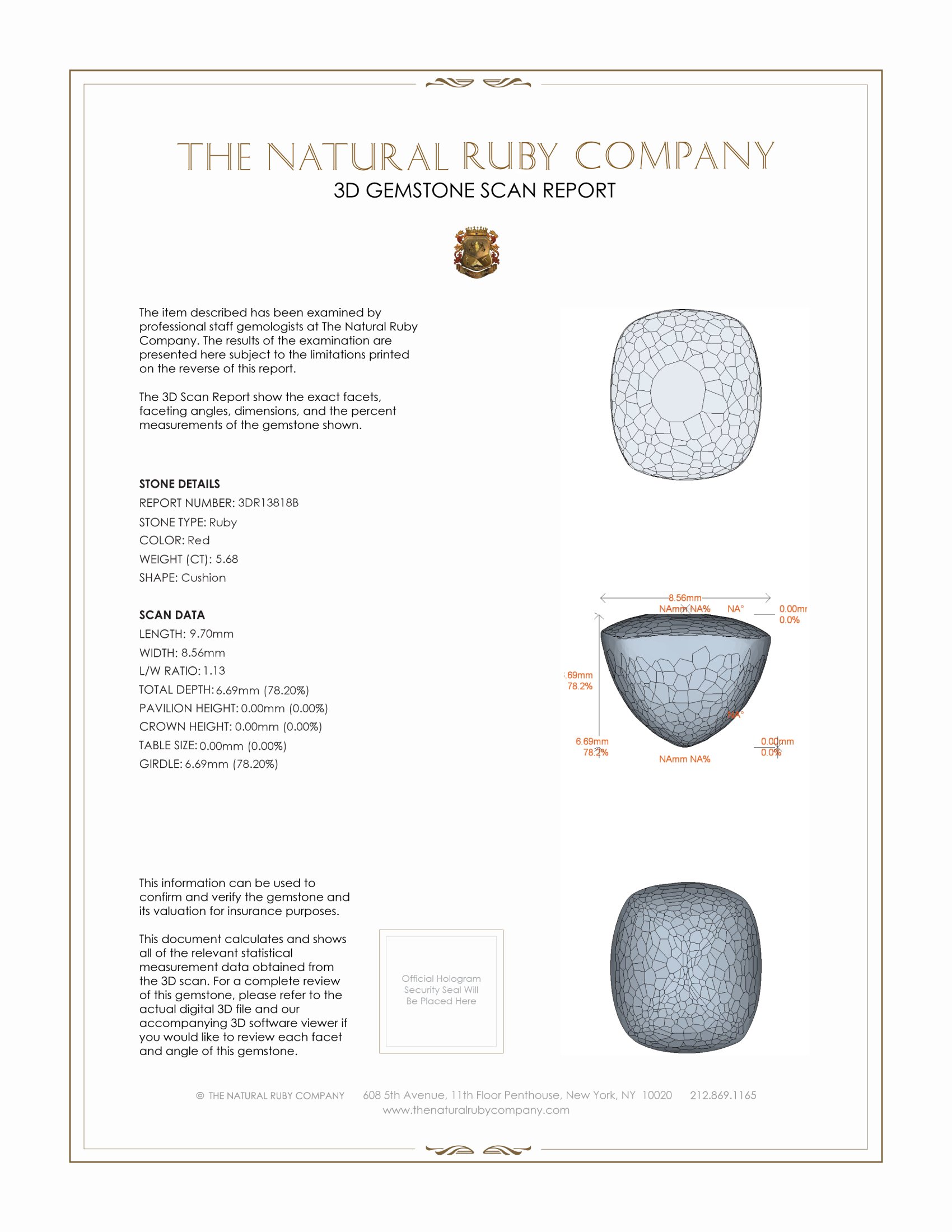 5.68 Ct. Cabochon Ruby from Burma (Myanmar)