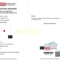 0.55 Ct. Ruby from Burma (Myanmar) Scan Report