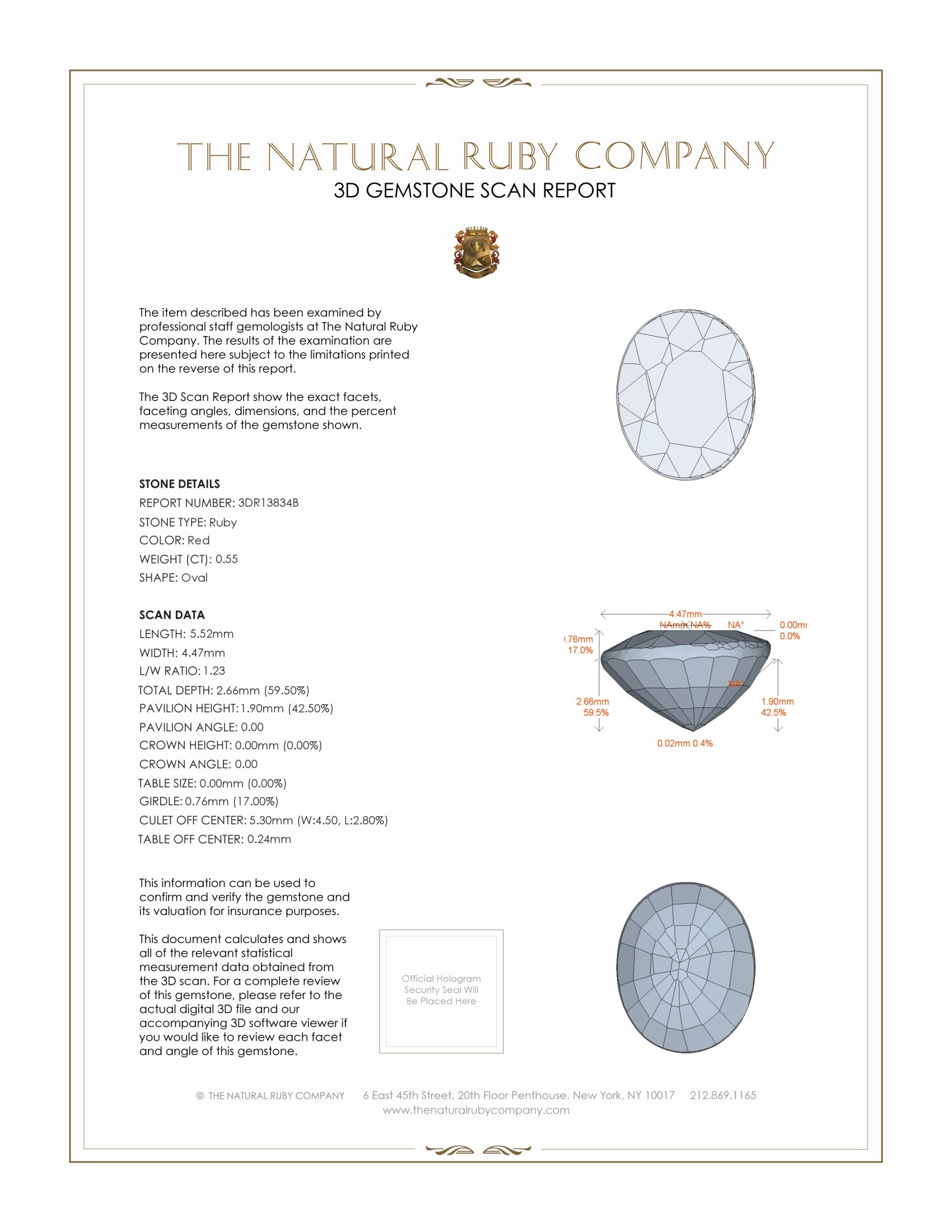 0.55 Ct. Ruby from Burma (Myanmar)