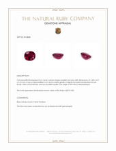 0.61 Ct. Purplish Red Ruby from Mozambique Appraisal