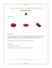0.59 Ct. Purplish Red Ruby from Mozambique Appraisal