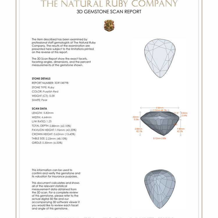 0.58 Ct. Ruby from Mozambique