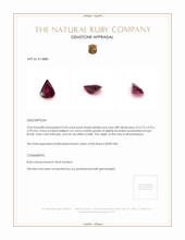 0.60 Ct. Pinkish Red Ruby from Mozambique Appraisal