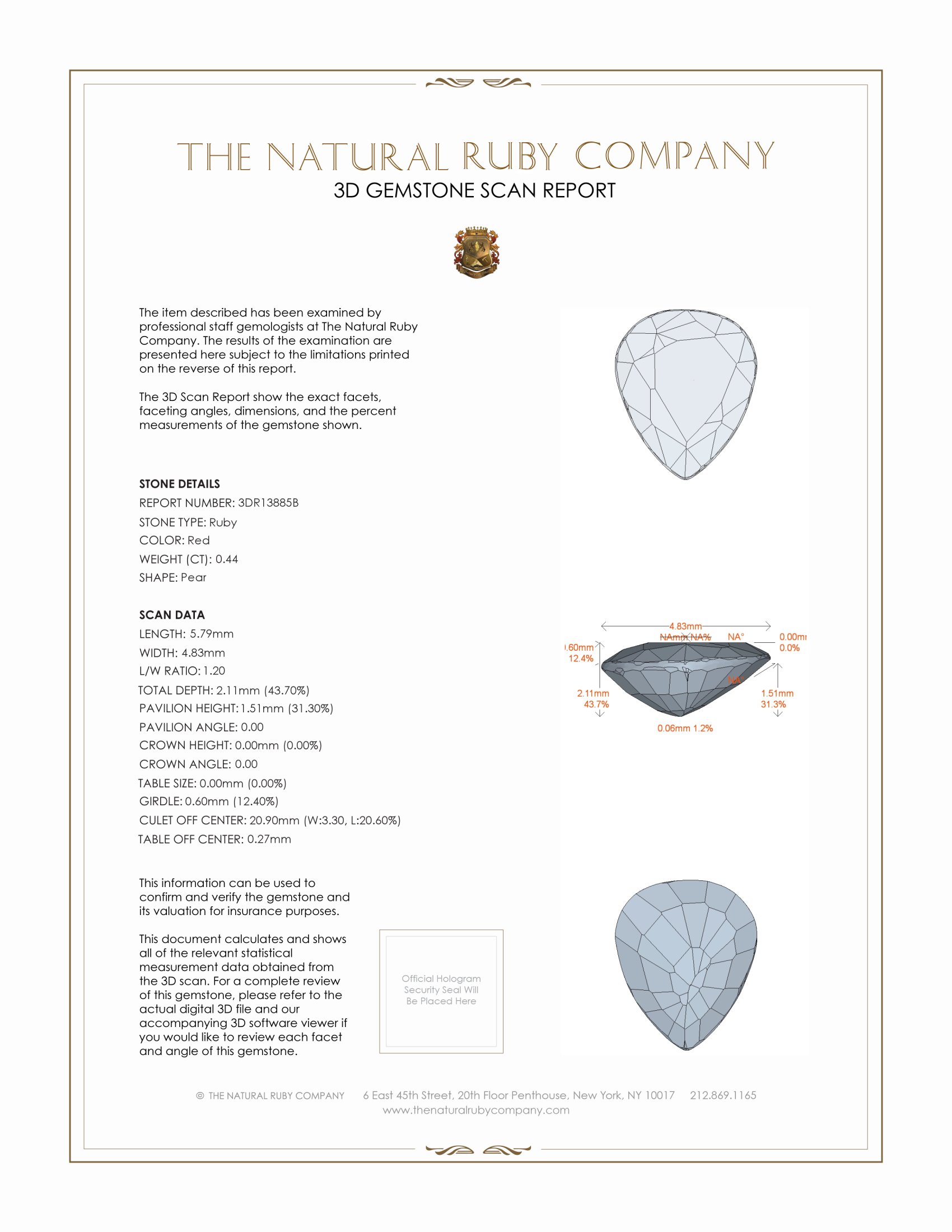 0.44 Ct. Ruby from Mozambique