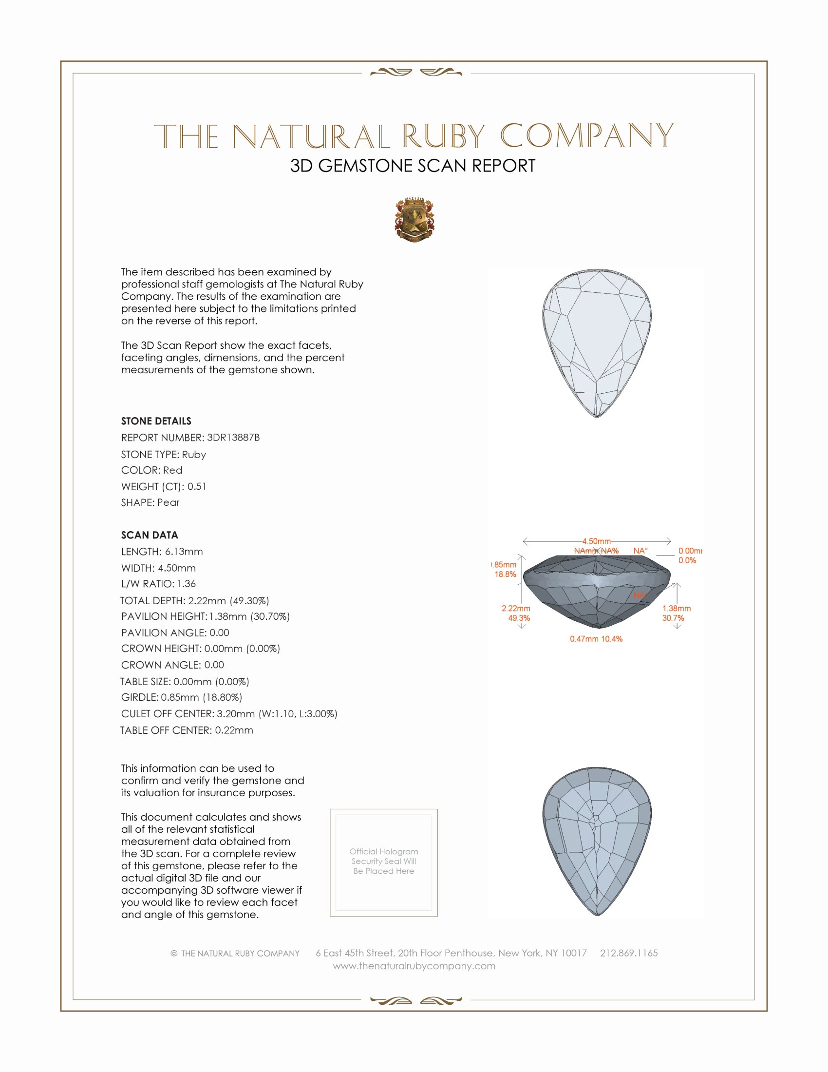 0.51 Ct. Ruby from Mozambique