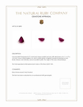 0.57 Ct. Purplish Red Ruby from Mozambique Appraisal