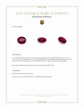 0.43 Ct. Purplish Red Ruby from Mozambique Appraisal