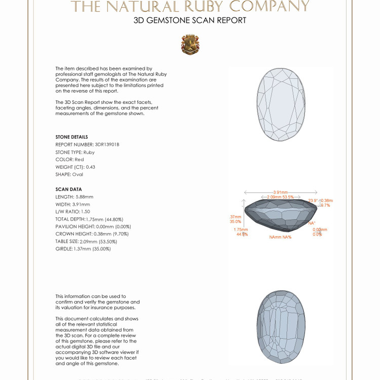 0.43 Ct. Ruby from Mozambique