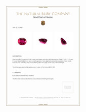 0.46 Ct. Ruby from Mozambique Appraisal
