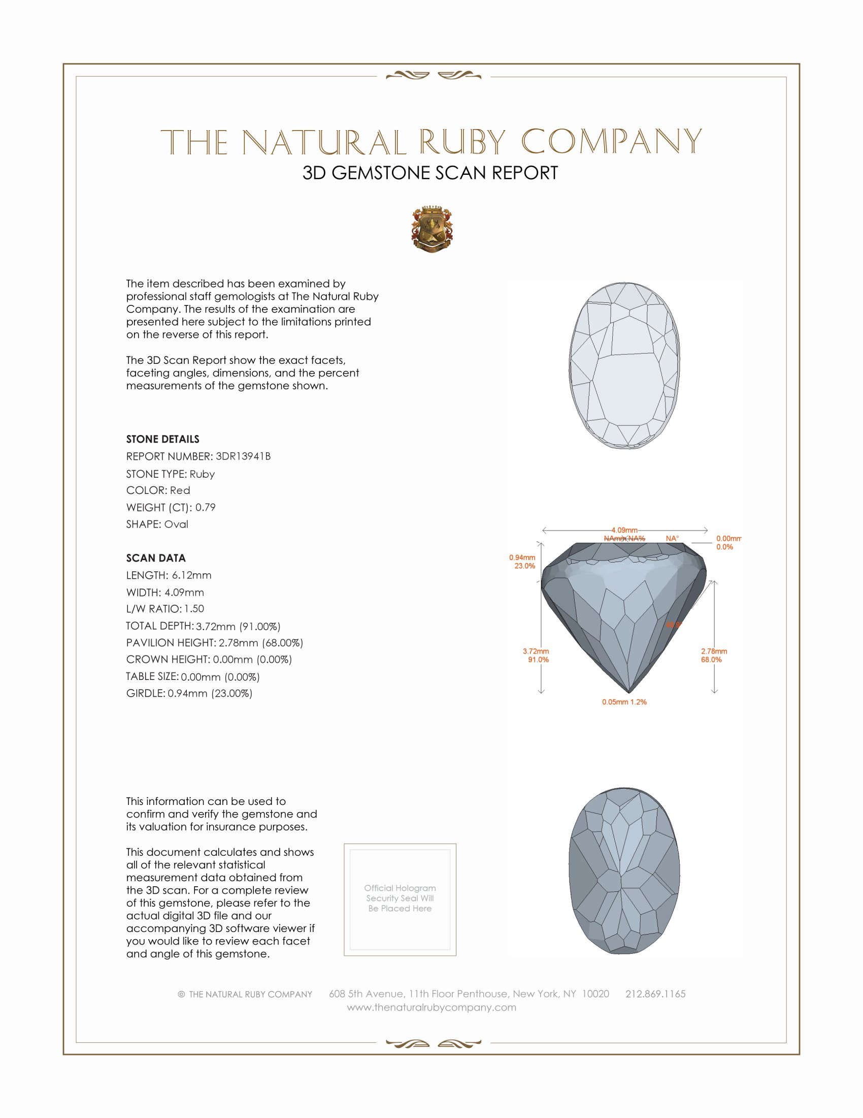 0.79 Ct. Ruby from Mozambique