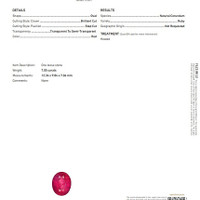 7.05 Ct. Ruby from Mozambique Scan Report