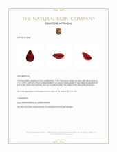 1.04 Ct. Ruby from Mozambique Appraisal