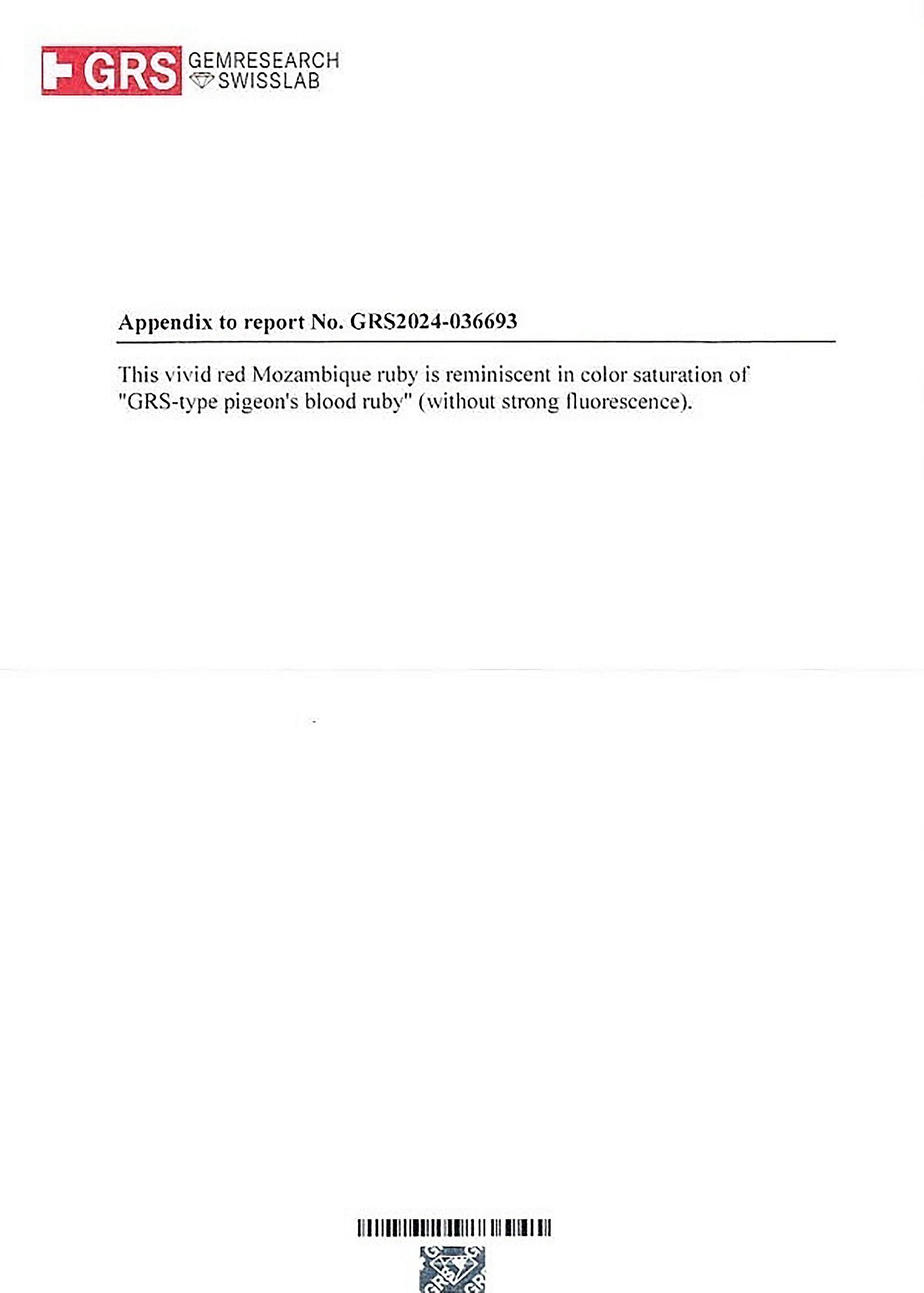 1.04 Ct. Ruby from Mozambique