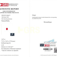 1.07 Ct. Ruby from Mozambique Scan Report
