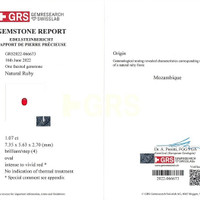 1.07 Ct. Ruby from Mozambique Scan Report