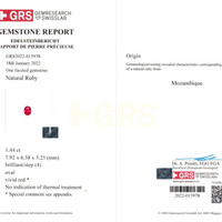 1.44 Ct. Ruby from Mozambique Scan Report