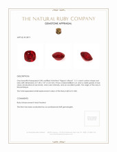 2.11 Ct. Ruby from Mozambique Appraisal