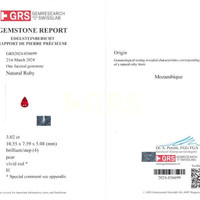 3.02 Ct. Ruby from Mozambique Scan Report