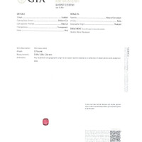 0.76 Ct. Ruby from Thailand Scan Report