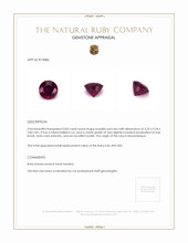 0.83 Ct. Purplish Red Ruby from Mozambique Appraisal