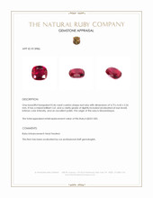 0.46 Ct. Ruby from Mozambique Appraisal