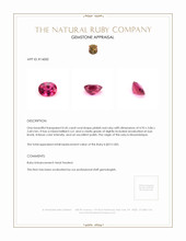 0.45 Ct. Ruby from Mozambique Appraisal