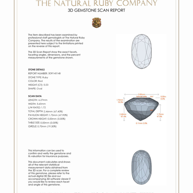 0.53 Ct. Ruby from Mozambique