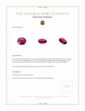 0.55 Ct. Purplish Red Ruby from Mozambique Appraisal
