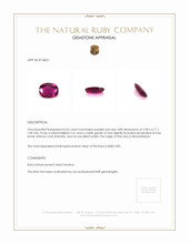 0.55 Ct. Ruby from Mozambique Appraisal